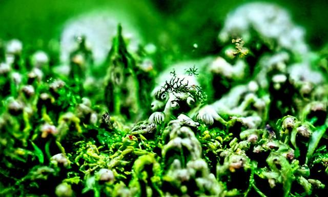Fairyland Moss: Hyperdetailed Engraving Style
