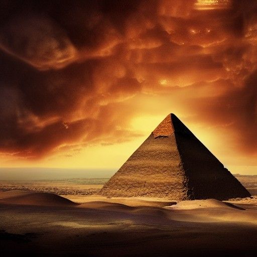 Ancient Egypt: Pyramid Builders and Aliens at Sunset