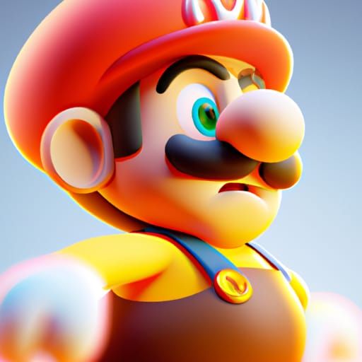 Super Mario Reimagined as 3D Digital Art