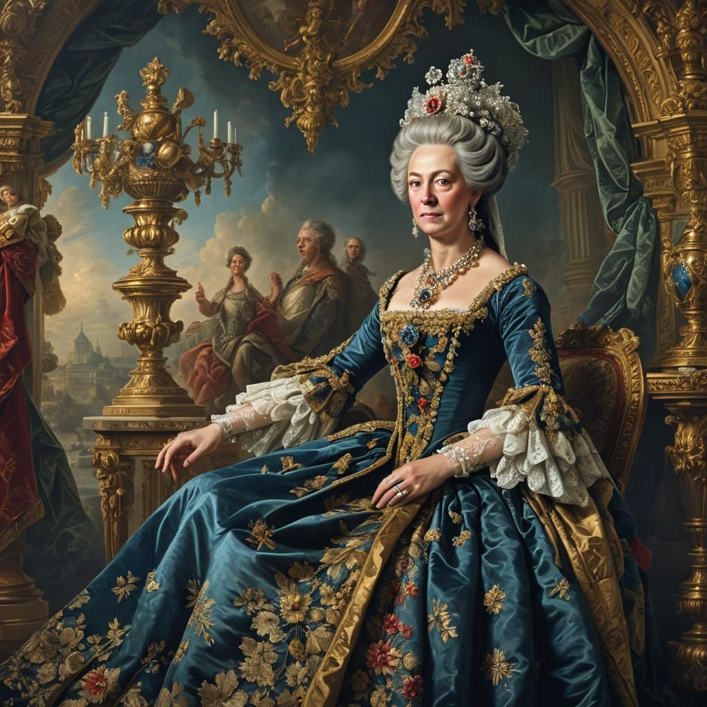 Catherine the Great: Detailed Matte Painting in 8k