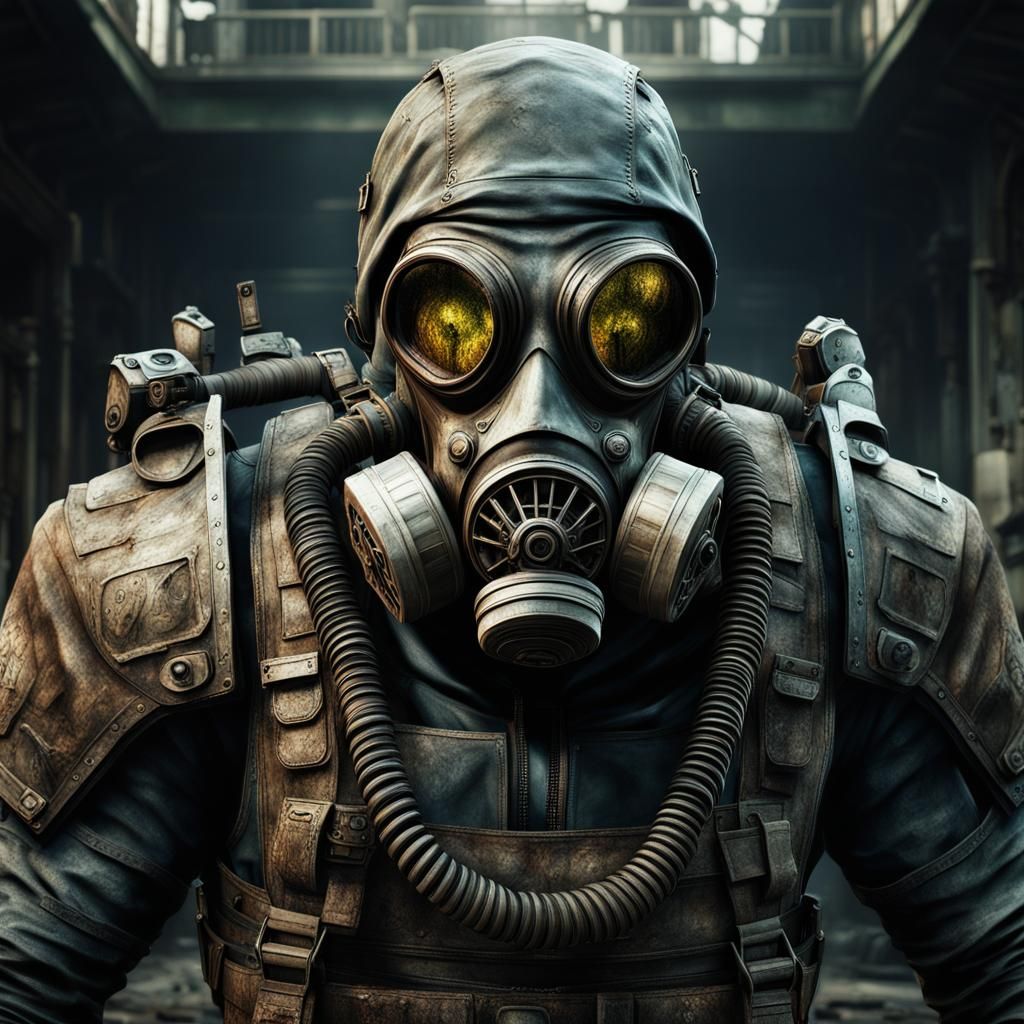 Resident Evil Style Monster with Gas Mask