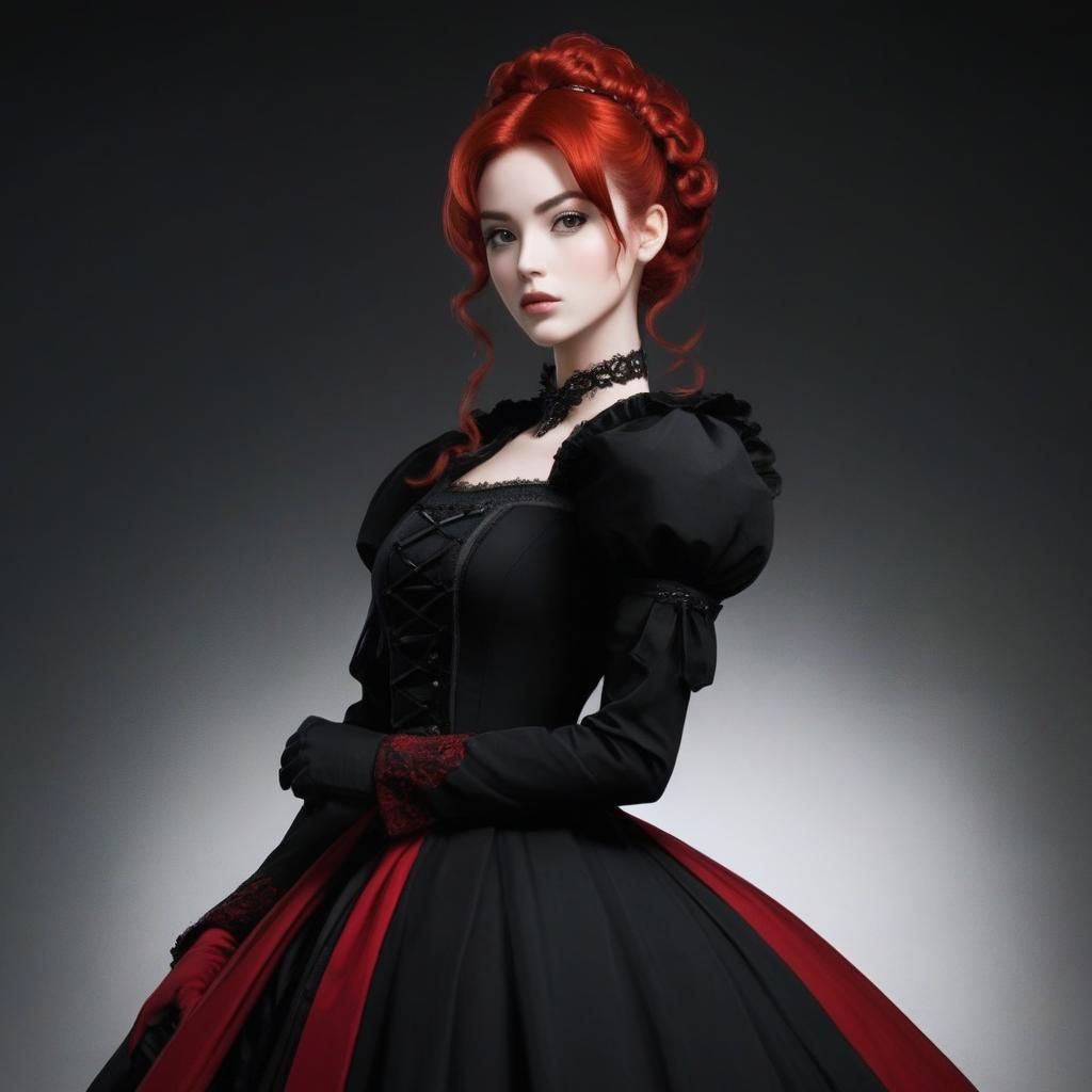 Stern, Cold Look & Complexion, Fiery Red Hair