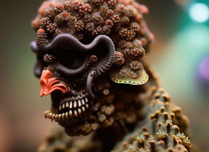 Gothic Grim Reaper Portrait in Dark Surrealist Style