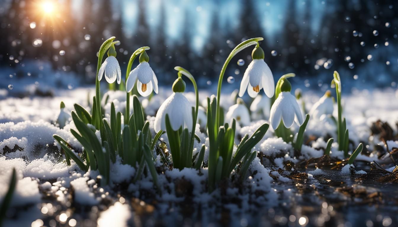 Snowdrops Bloom: A Macro Spring Awakening