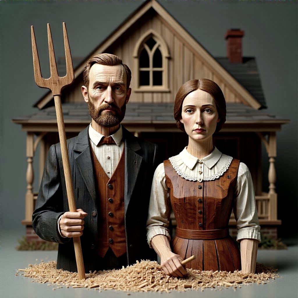 Self-made millionaires. (self-made of wood)