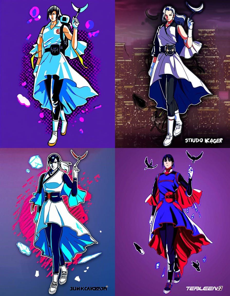 Jun Kazama in Anime Dragon Ball Z Style