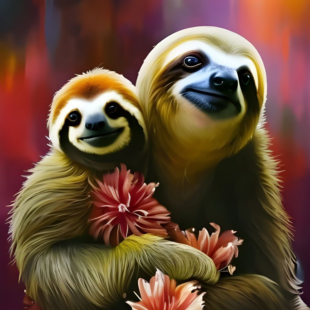 Hyperdetailed Fur Gouache Illustration in Triadic Colors