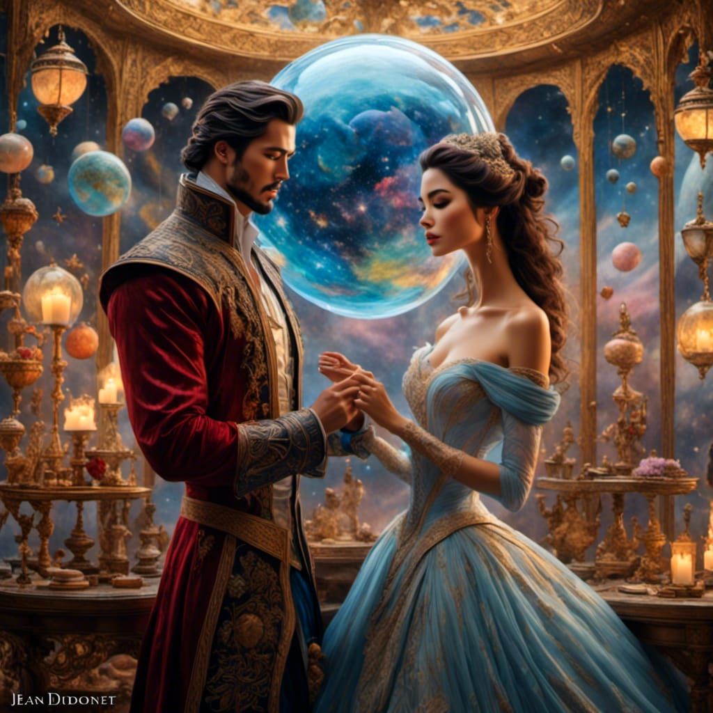 3D Galaxy Citizen in Dreamy Comic Style