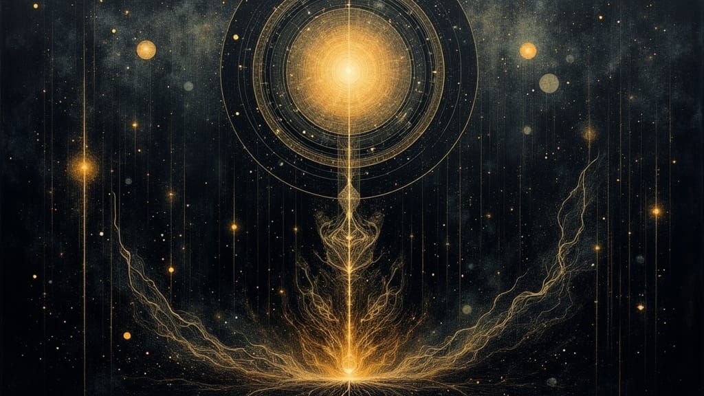 Kabbalistic Tree of Life Ascending Through Veils of Existenc...