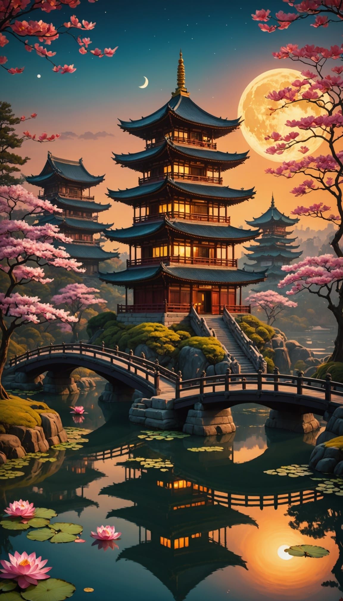 Traditional East Asian 5 Story Pagoda 🪷