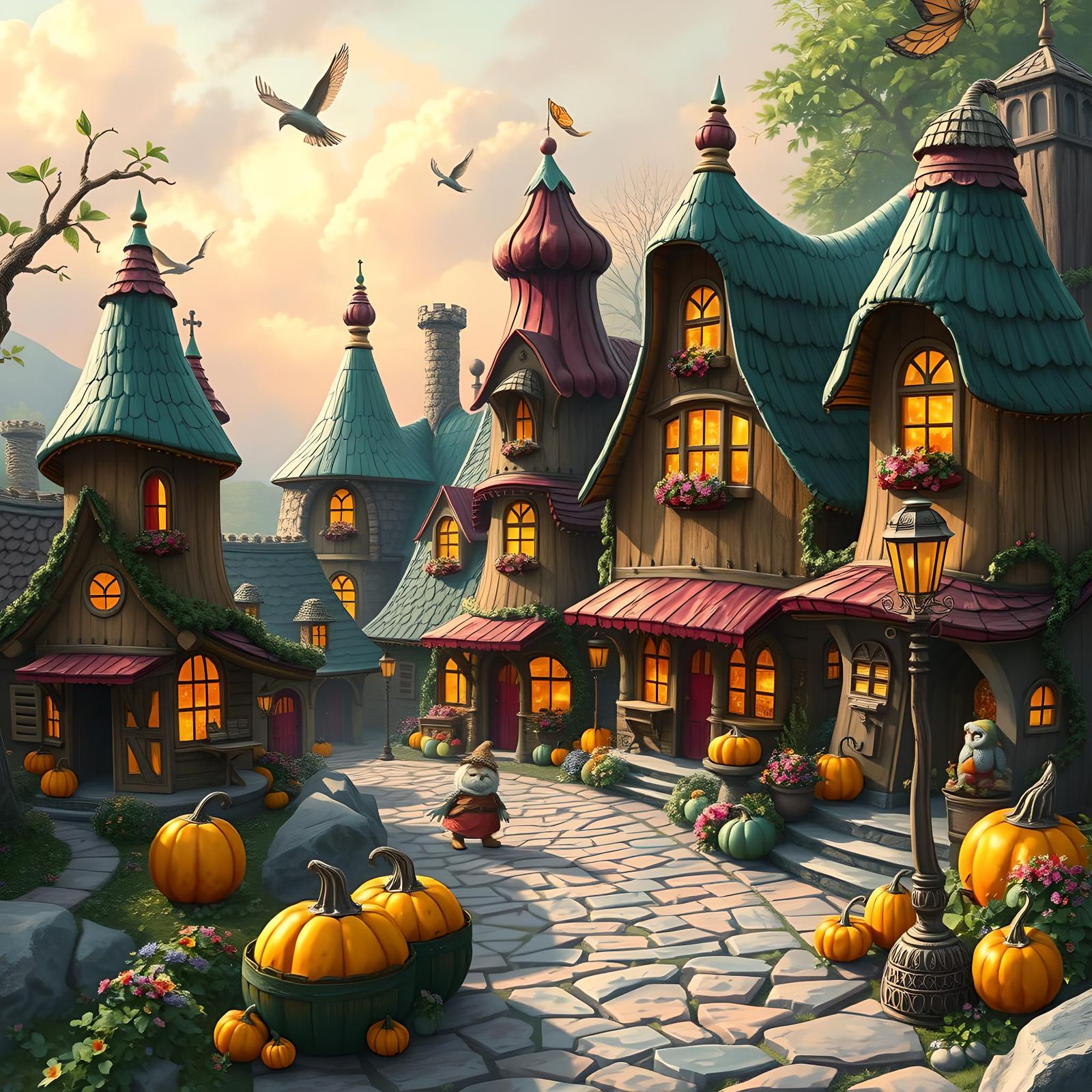 Magical Gnome Village of Gourds and Fairies