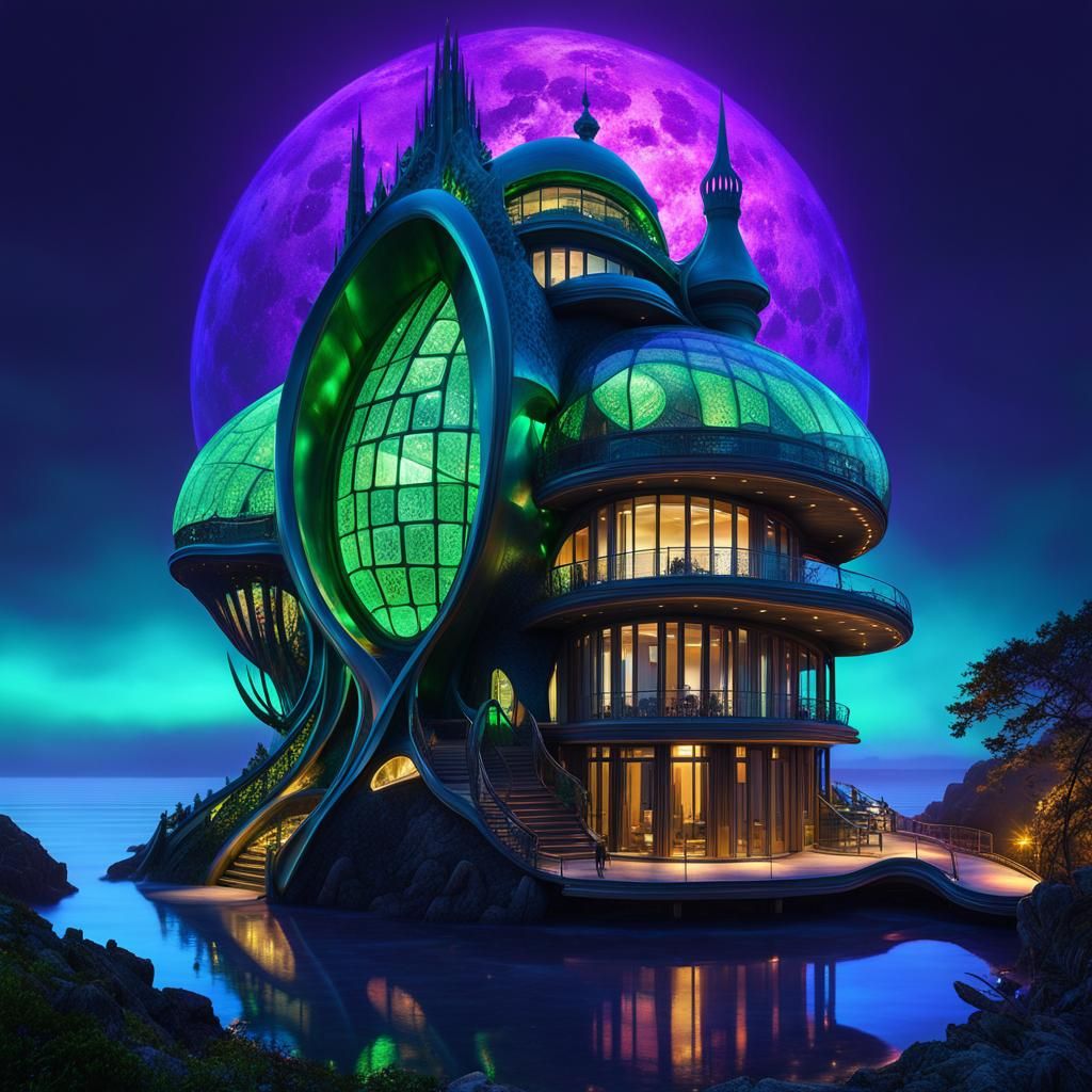Futuristic Gaudi-Style Cthulhu Snail House