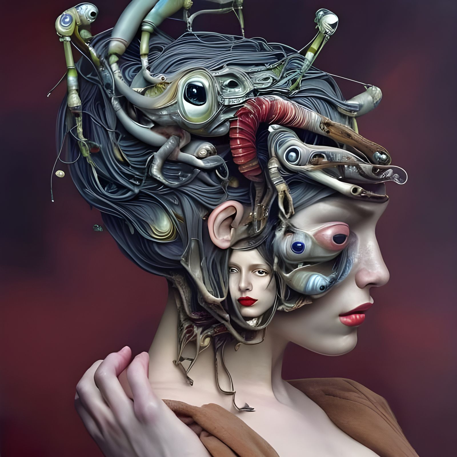 Ethereal Alien Portrait in Surrealist Style