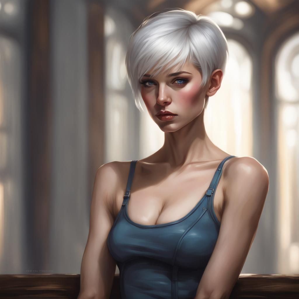 Elegant Portrait of a Young Woman in Art Nouveau Style