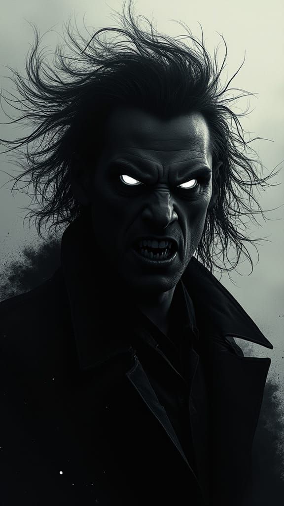 Ominous Figure Emerges from Shadows in Cinematic Masterpiece