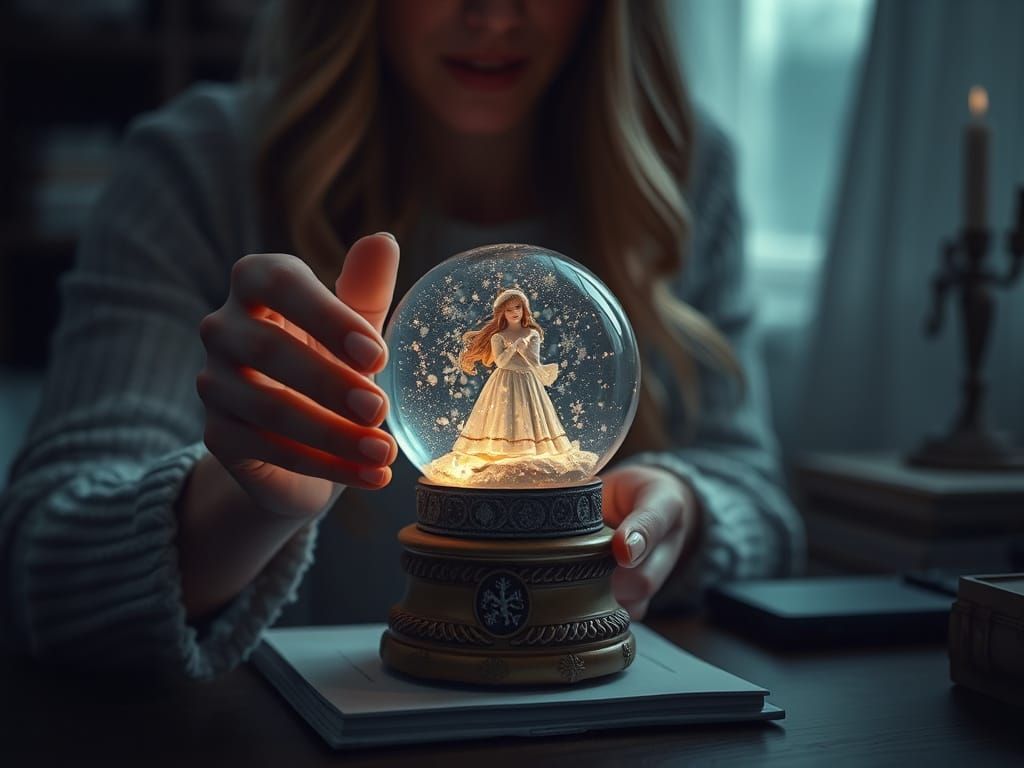 Dreamlike Snow Globe Within Snow Globe