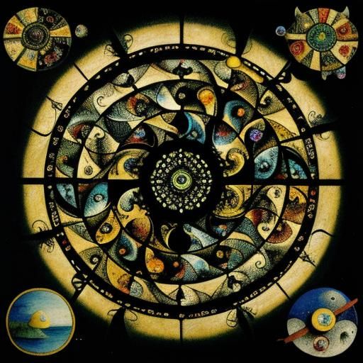 Surreal Allegory of Time in a Mixed Artistic Style