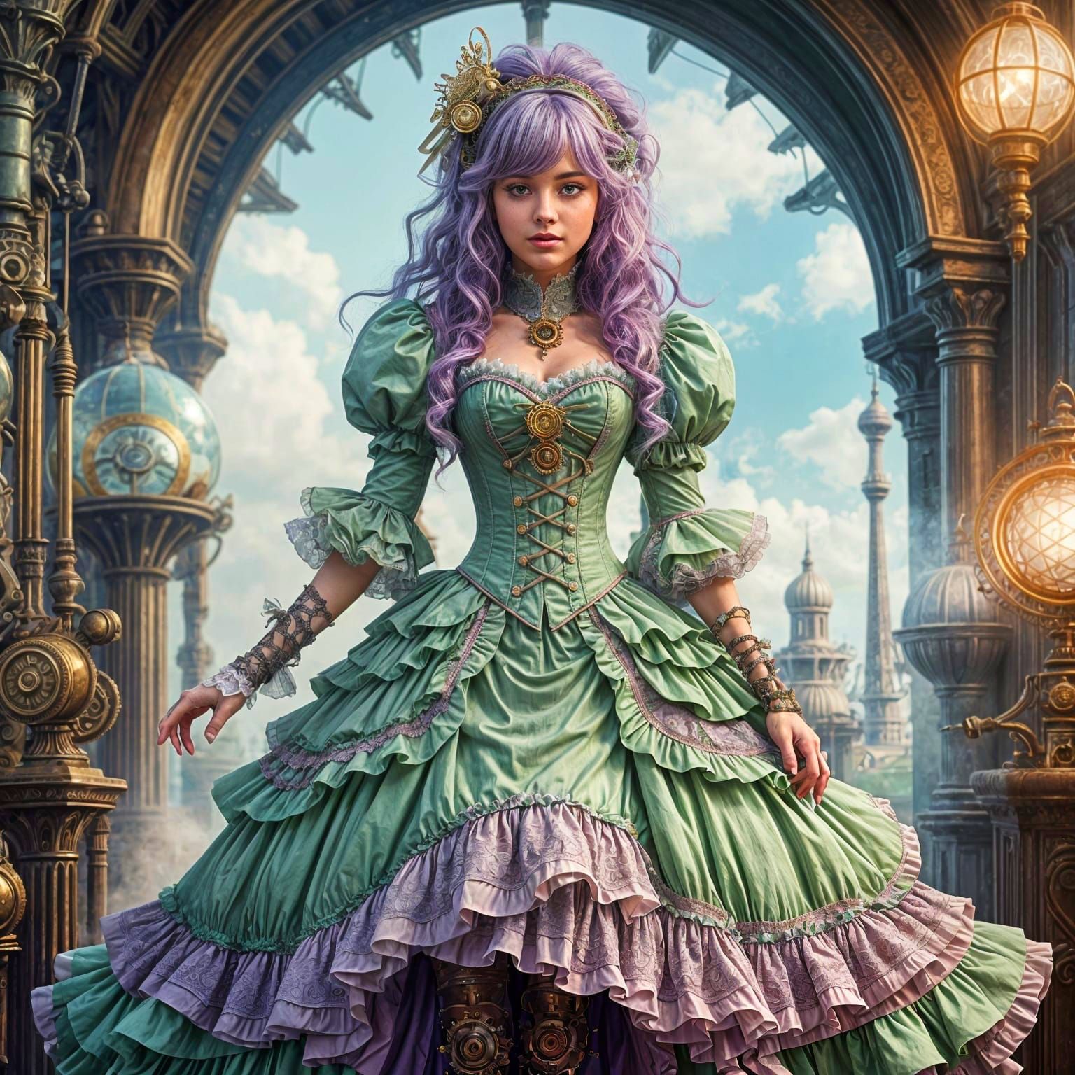 Steampunk Princess in Pastel Beauty
