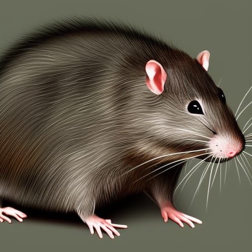 Hyperrealistic Fat Rat Splash Art Concept