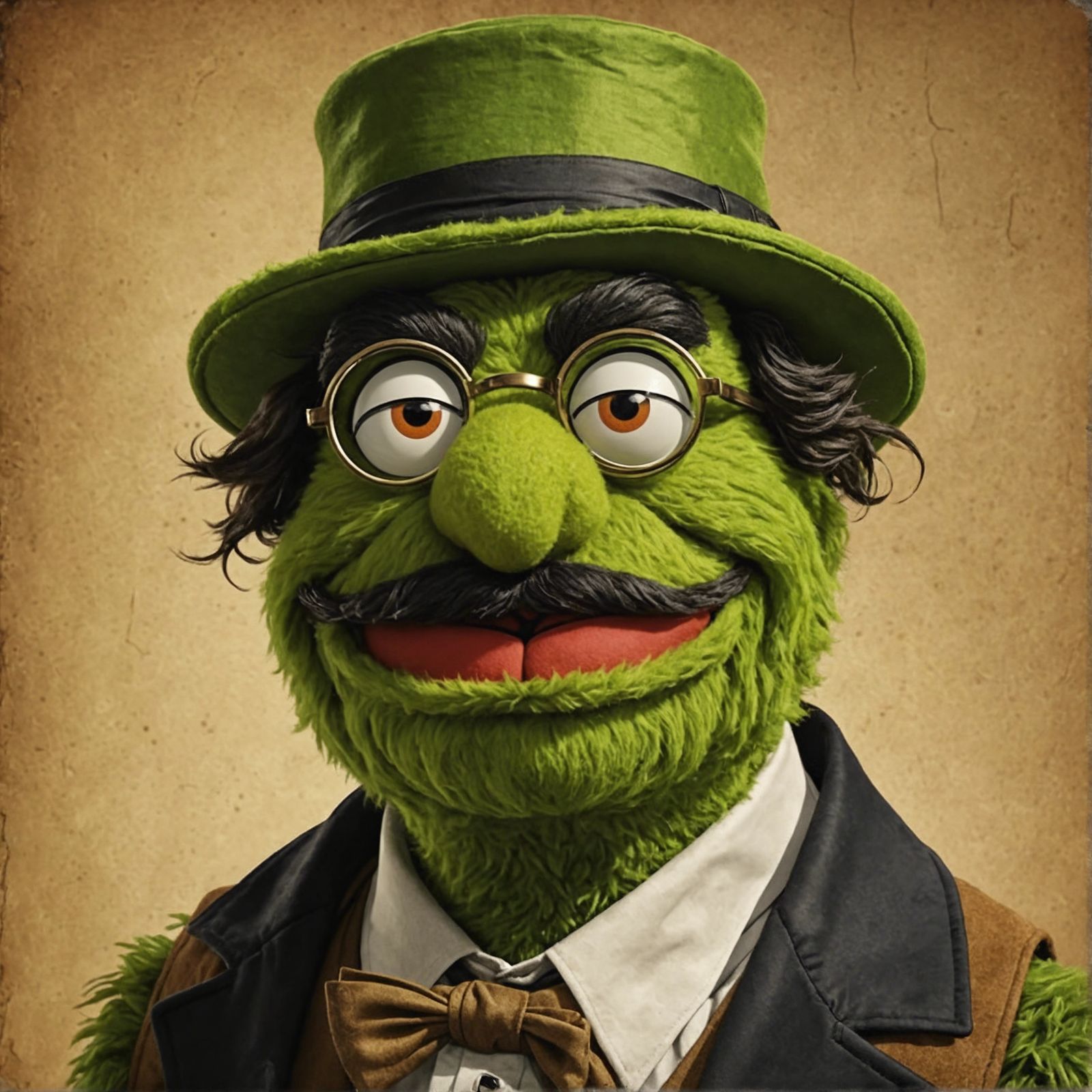 Oscar the Grouch as Groucho, Pin-Up Portrait