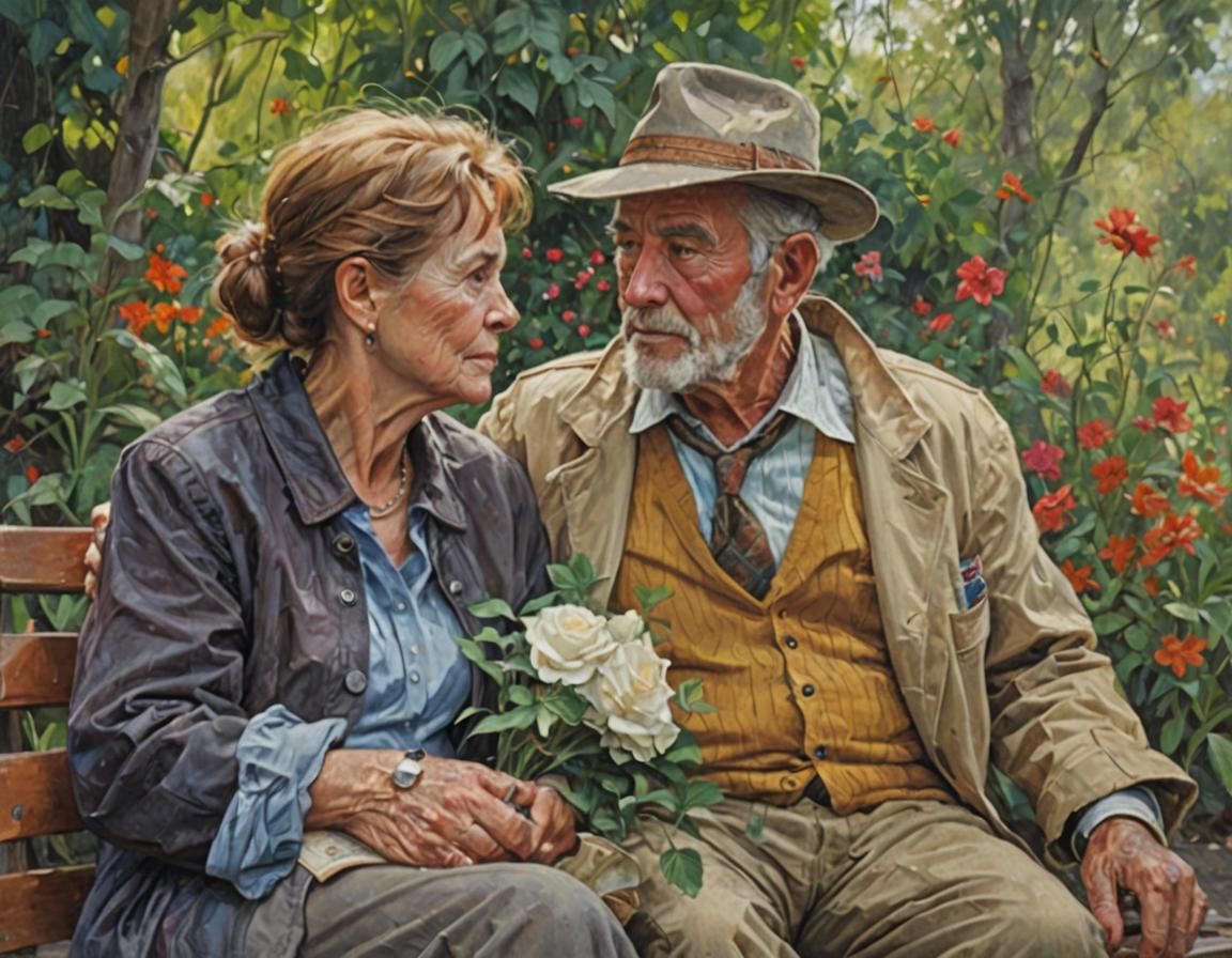 Couple in Oil Painting Style