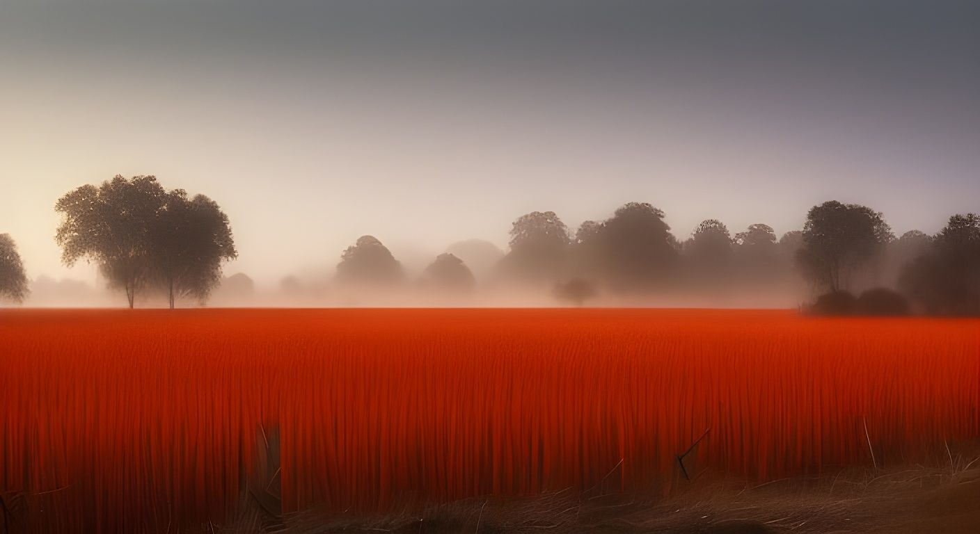 morning fog over red sorghum