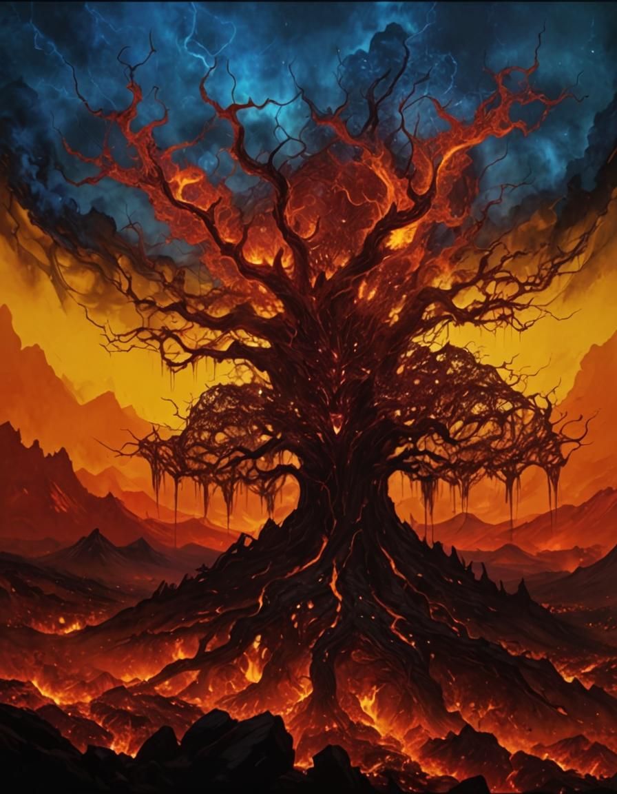 Fiery Mountains and Rivers of Lava