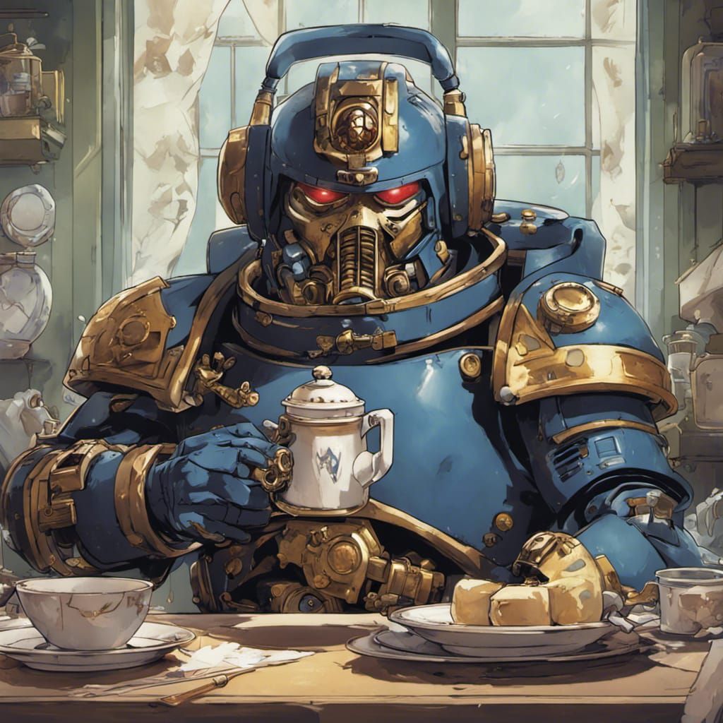 Space Marine Tea Party: Ghibli-Inspired Warhammer 40K