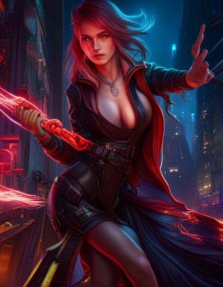 Thriving cyberpunk mage