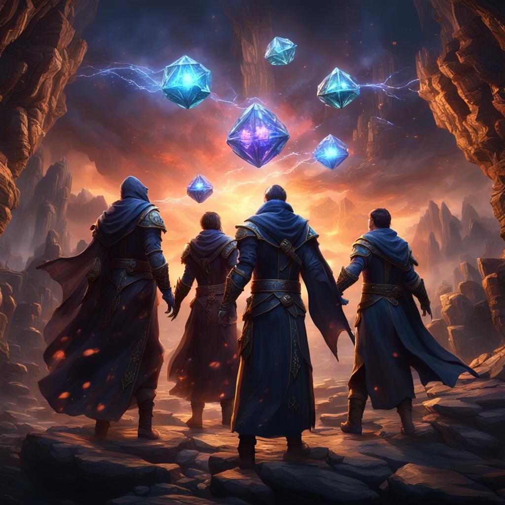 Five Mages Confront a Dark Rift