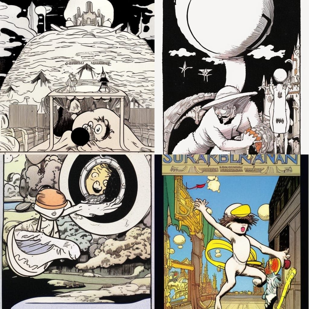 Surreal Comic Art Inspired by Early 20th Century Masters
