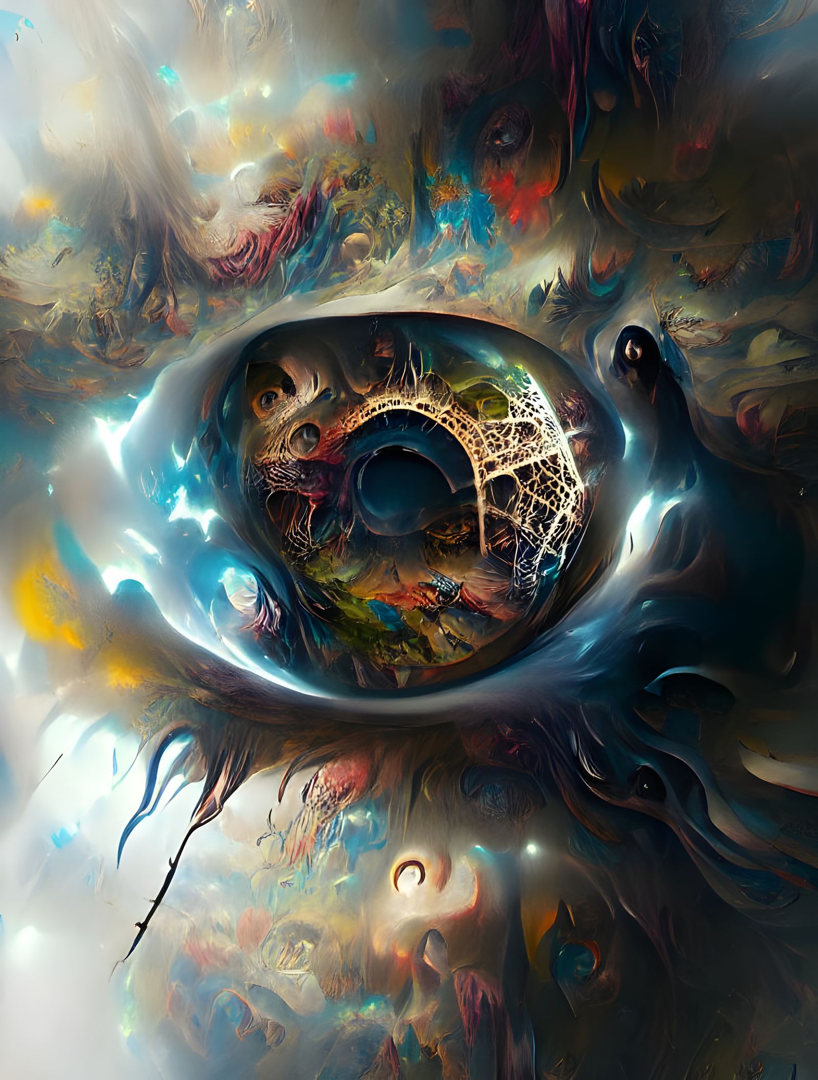Cosmic Eye of a Mad God: Hyperdetailed Digital Art
