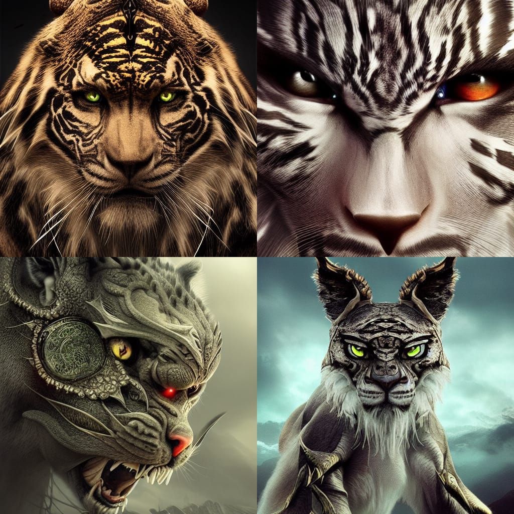 Powerful Animal Hybrid with Intense Eyes