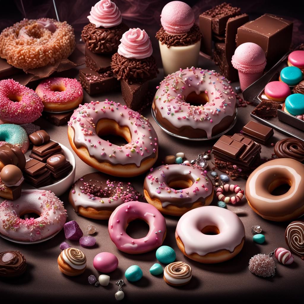 Hyperrealistic Makeup, Jewelry, and Sweet Treats