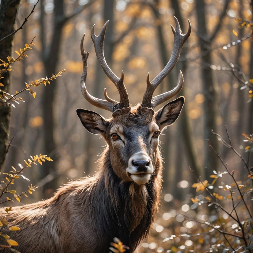 Photorealistic Kopyto Portrait in Wildlife Photography Style