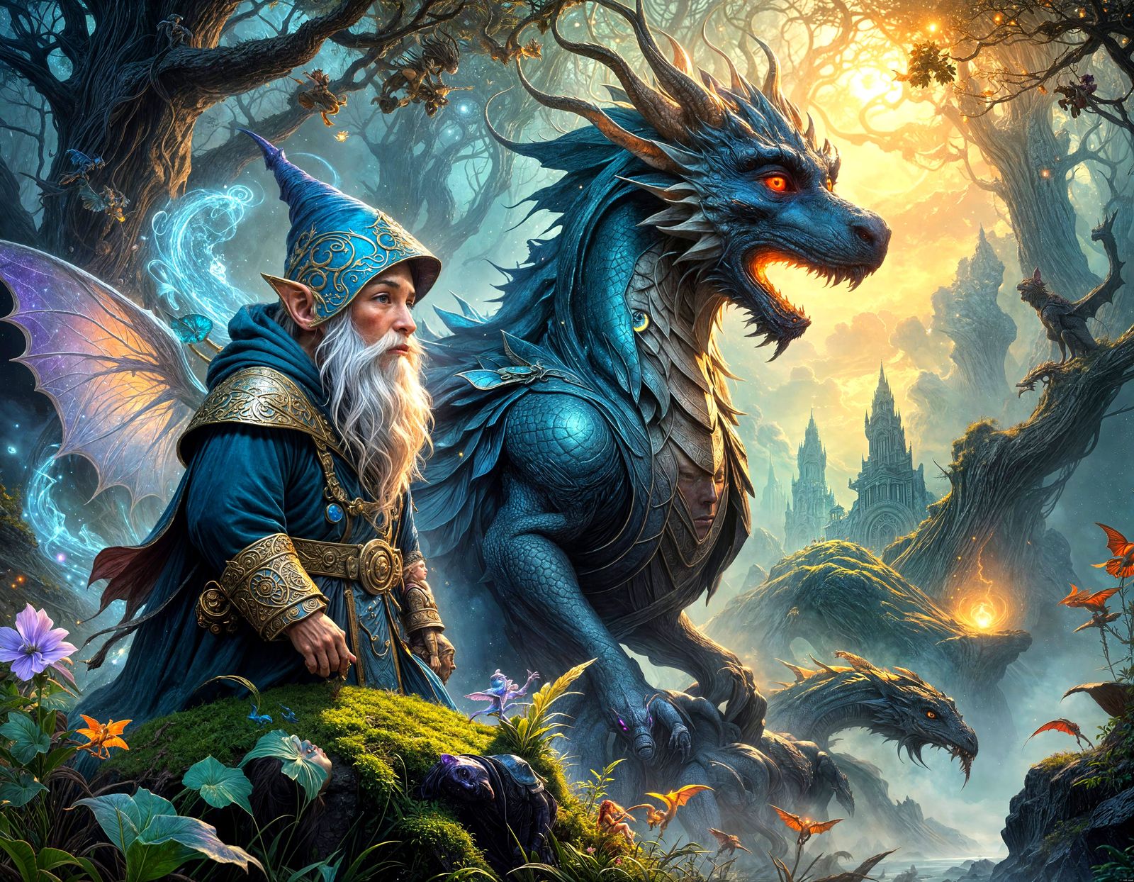 A Dreamlike Encounter: A Gnome and a Dragon