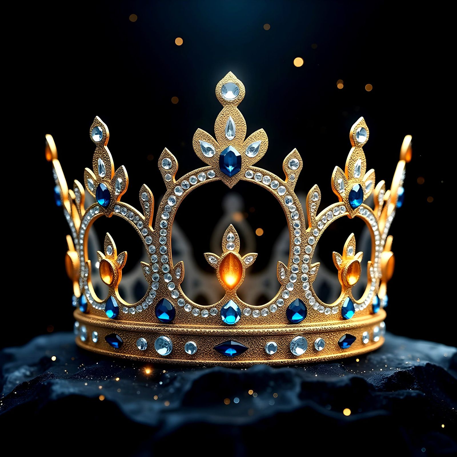 Intricate Crown Radiating Moonlight in Photorealistic Concep...