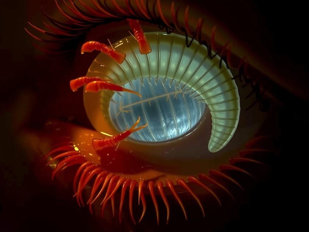 Horror Creature's Visceral Attack in Dramatic Lighting