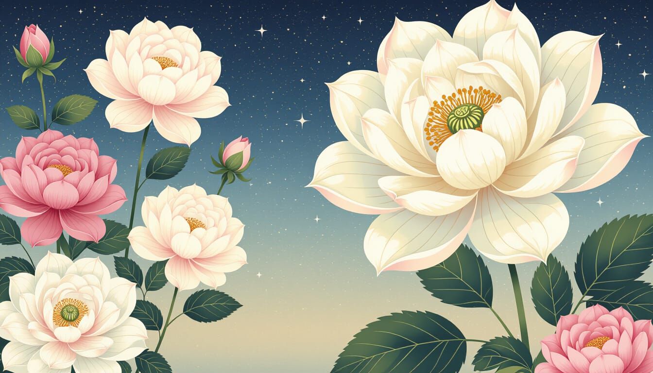 Timeless Bloom in Silent Void