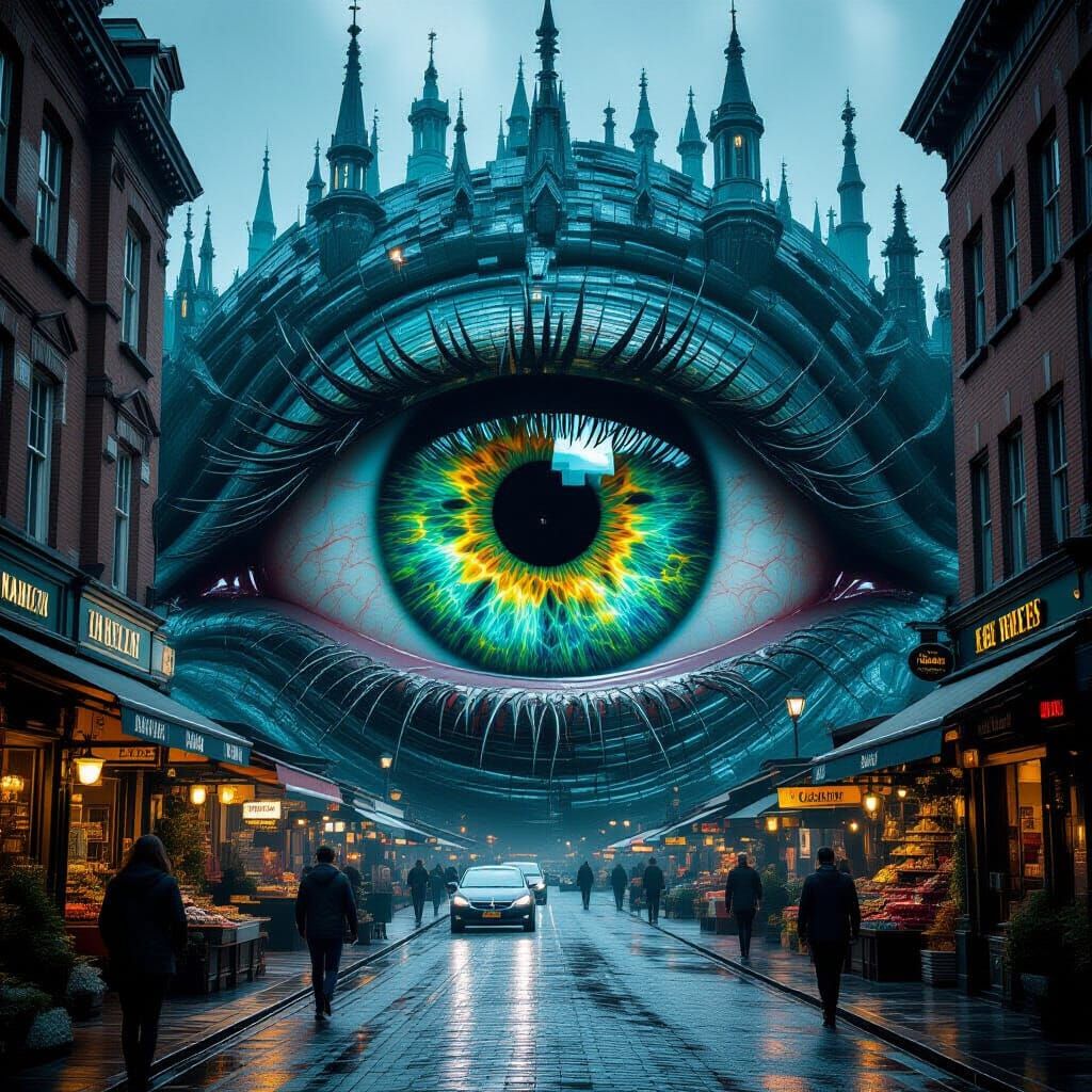 Hyperrealistic Eye of Sauron: Mark Zuckerberg