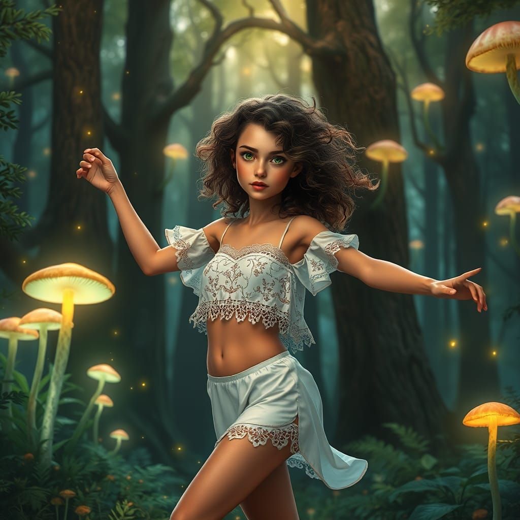 Enchanted Forest Dance: A Digital Matte Painting