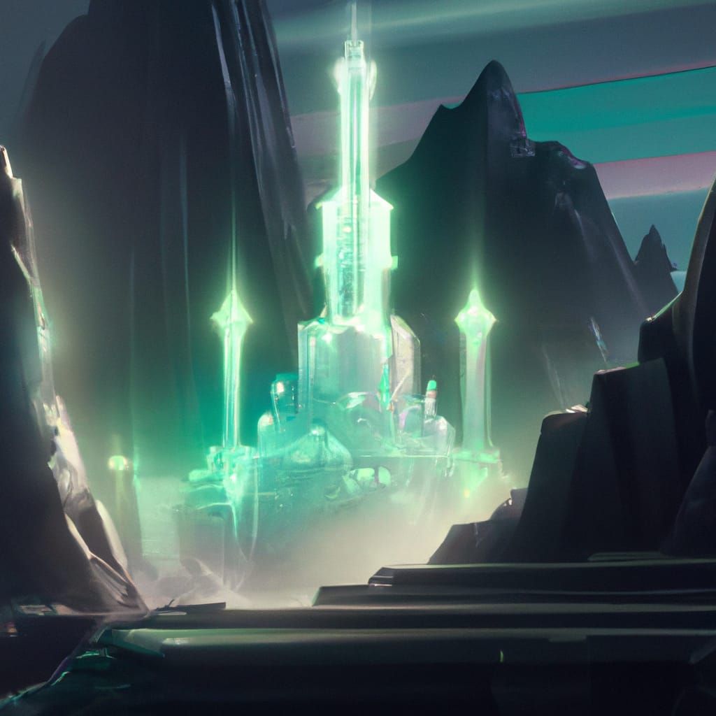 Prismatic Crystalline Entities in Digital Matte Painting