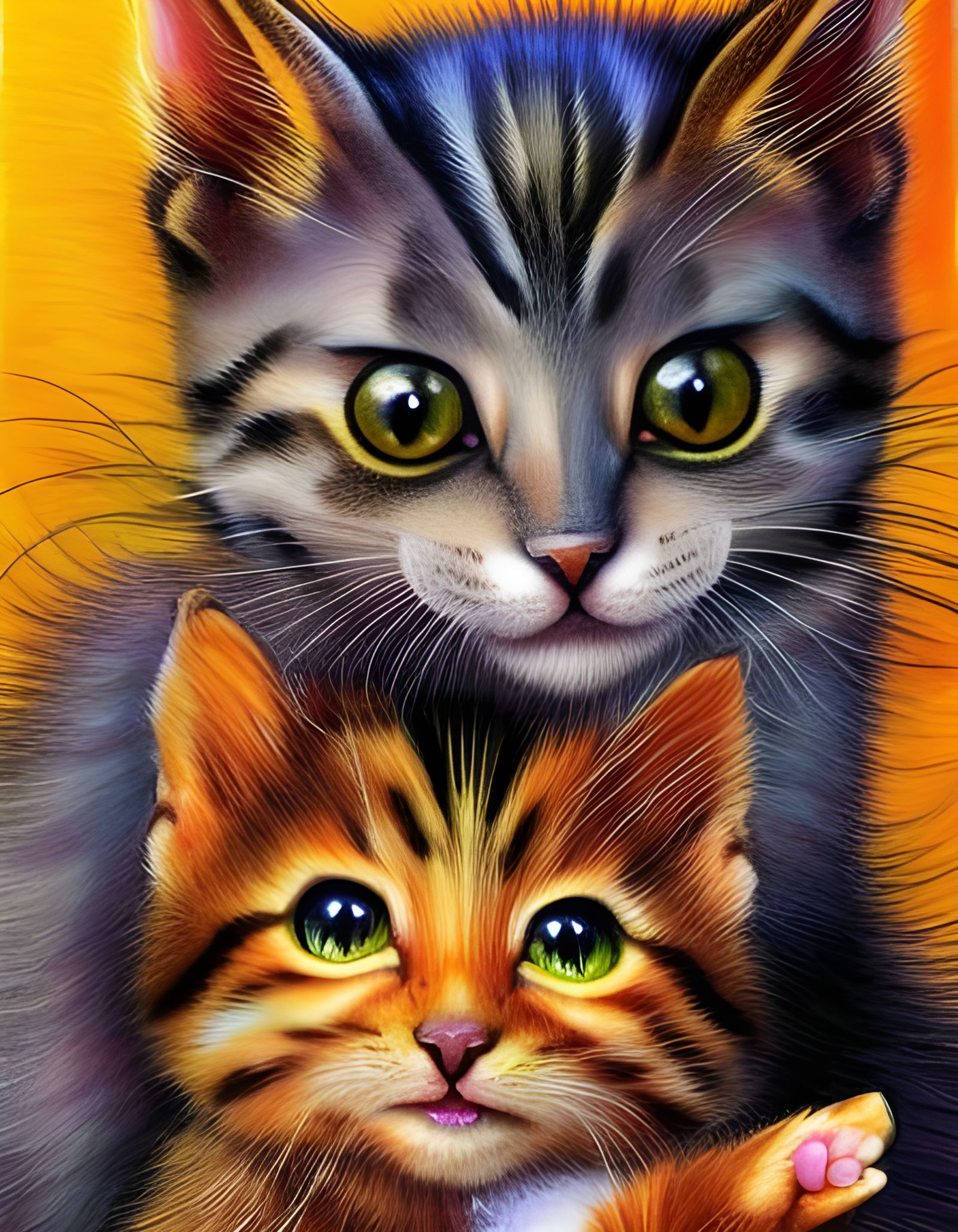 Adorable Kitten Learns to Catch Mice: Anime Style