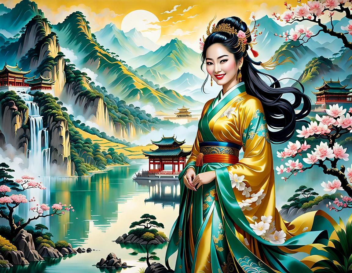 East Asian Goddess of Mercy Portrait