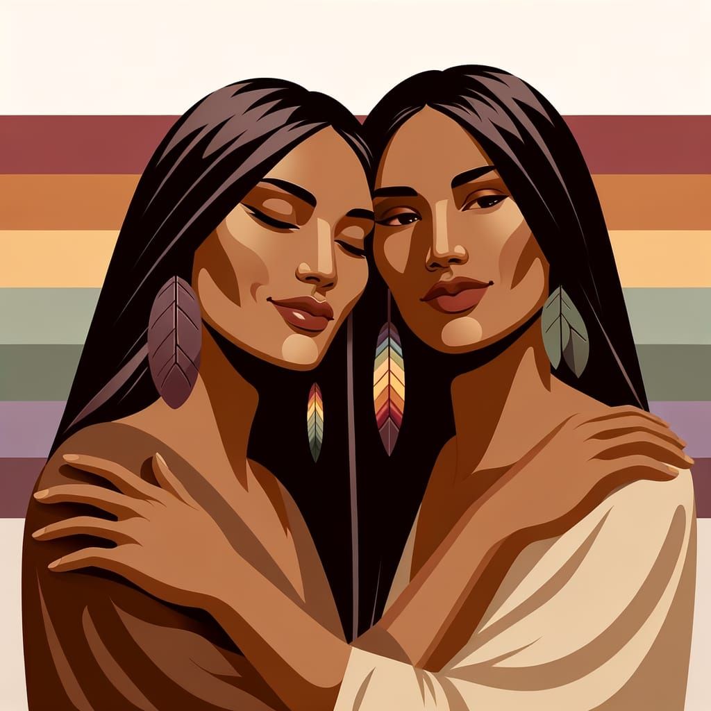 Native American Women's Love: A Logo of Unity