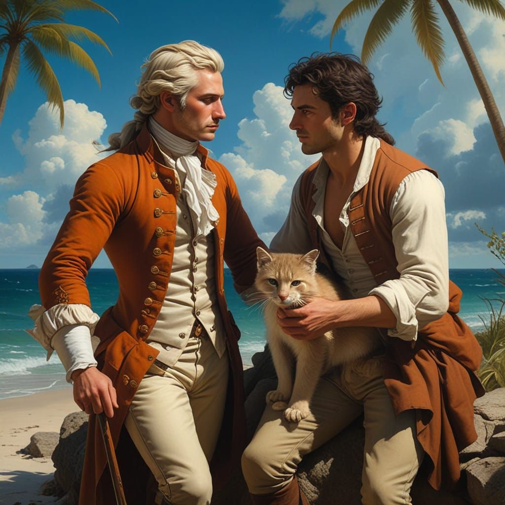 Rococo Stranded Aristocrats and Their Loyal Pet