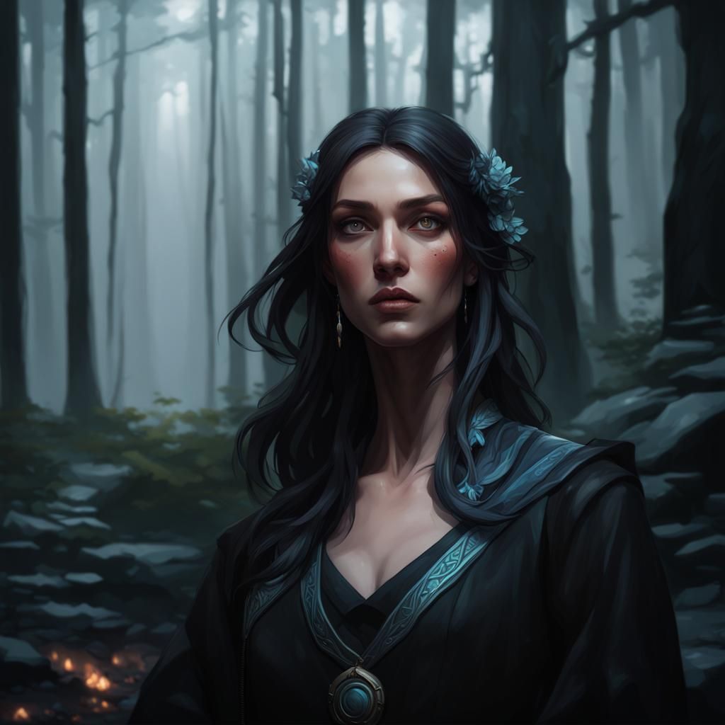 Mysterious Figure Portrait in Hyperdetailed Style