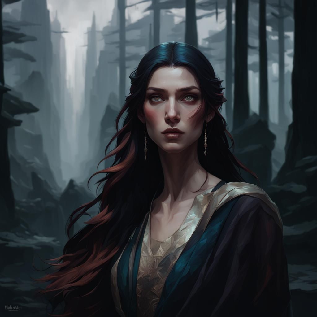 Mysterious Figure Portrait in Hyperdetailed Style