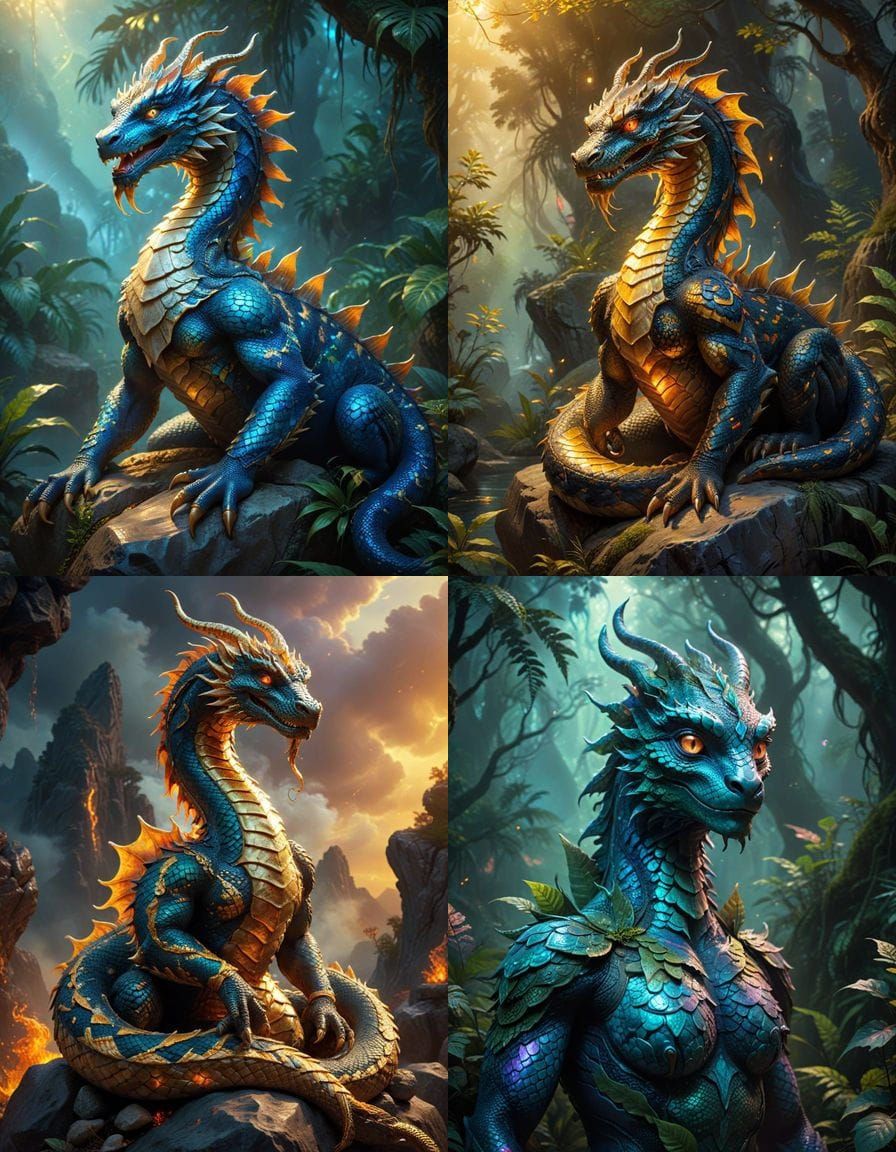 Naga Creature Generated by AI