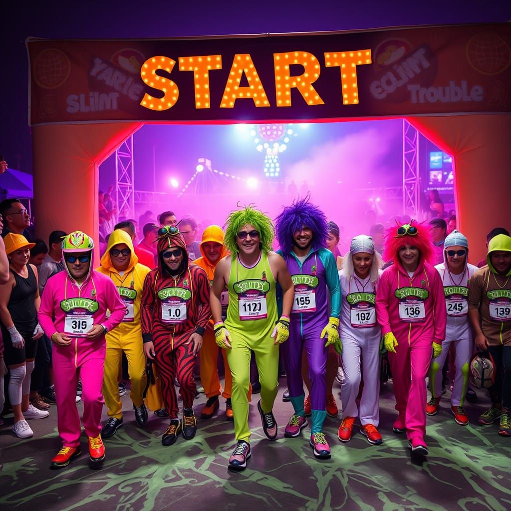 Coconut Slime Race: Whimsical Carnival Obstacle Course